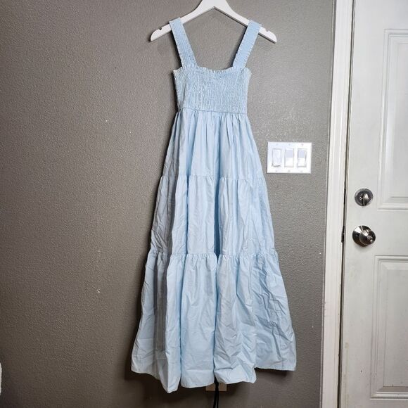 Zara A-line Midi Dress With Wide Straps - Picture 2 of 6